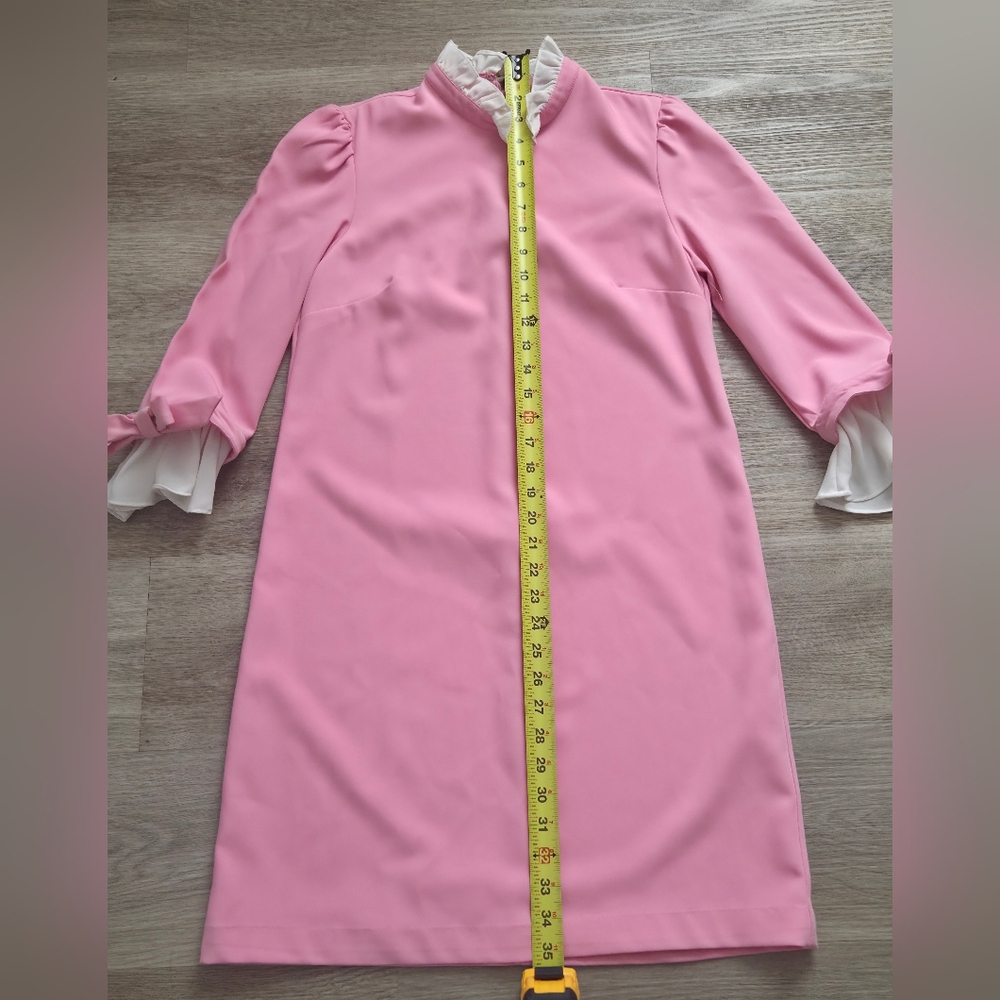 CeCe Pink Asymmetrical Dress with Ruffle Accents - Picture 8 of 8